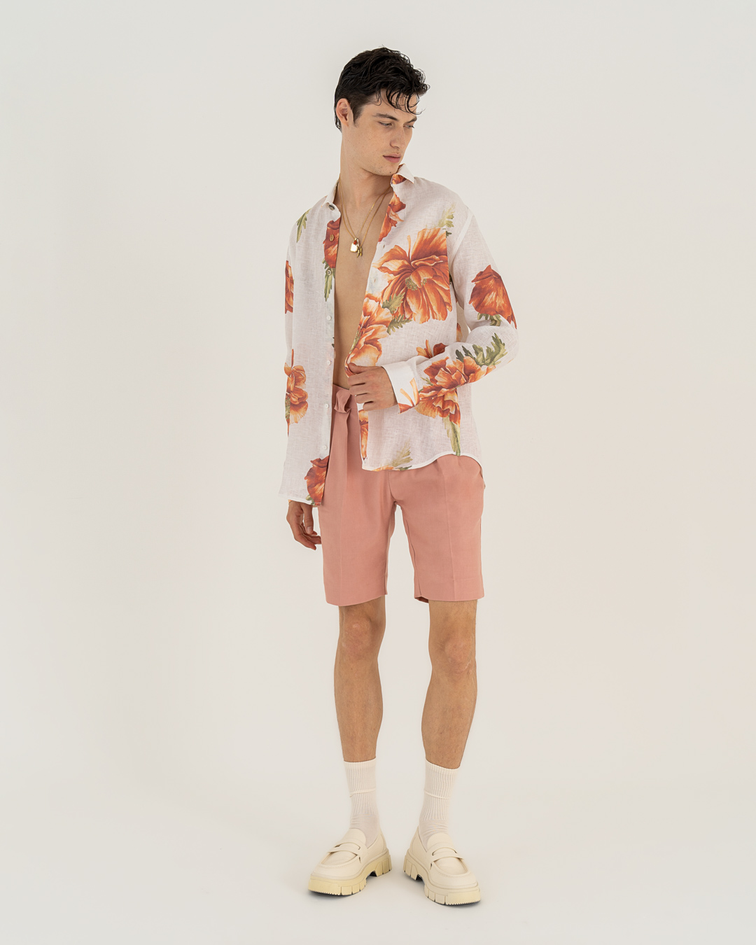 Neill Katter Camicia Rosa Arancio Bruciato Online