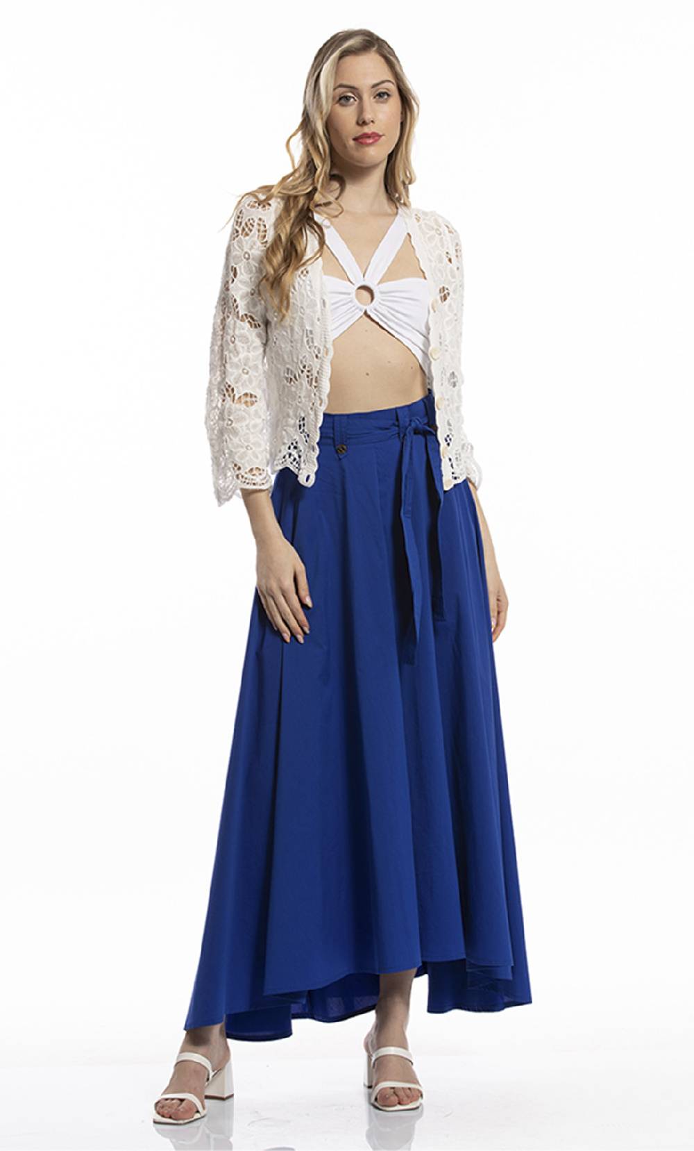 Koralline CARDIGAN IN PIZZO MACRAME’