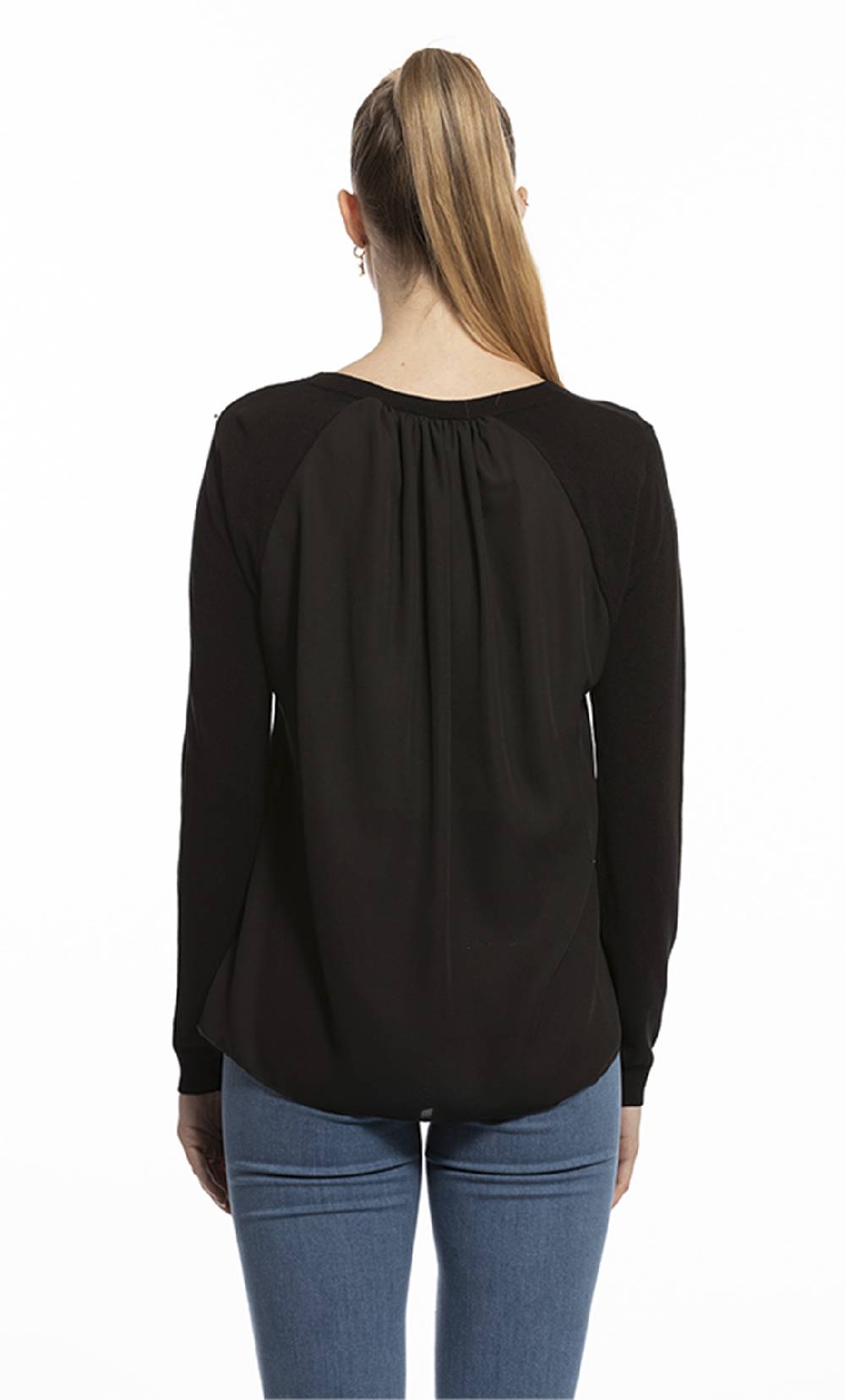 Koralline MAGLIA CON GEORGETTE DIETRO Saldi Di Fabbrica
