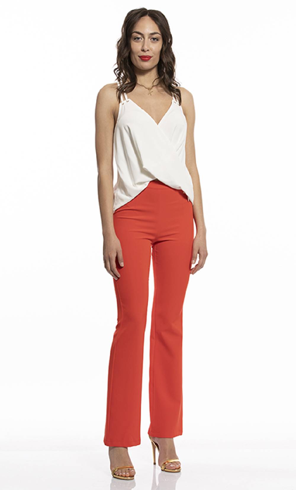 Koralline TOP CON TWIST DAVANTI Vendite Flash