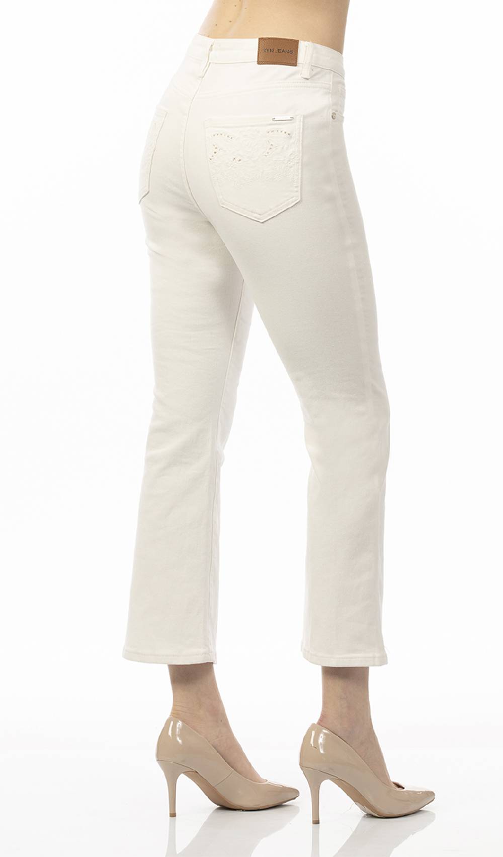 Koralline JEANS IN DENIM COLORATO Presa