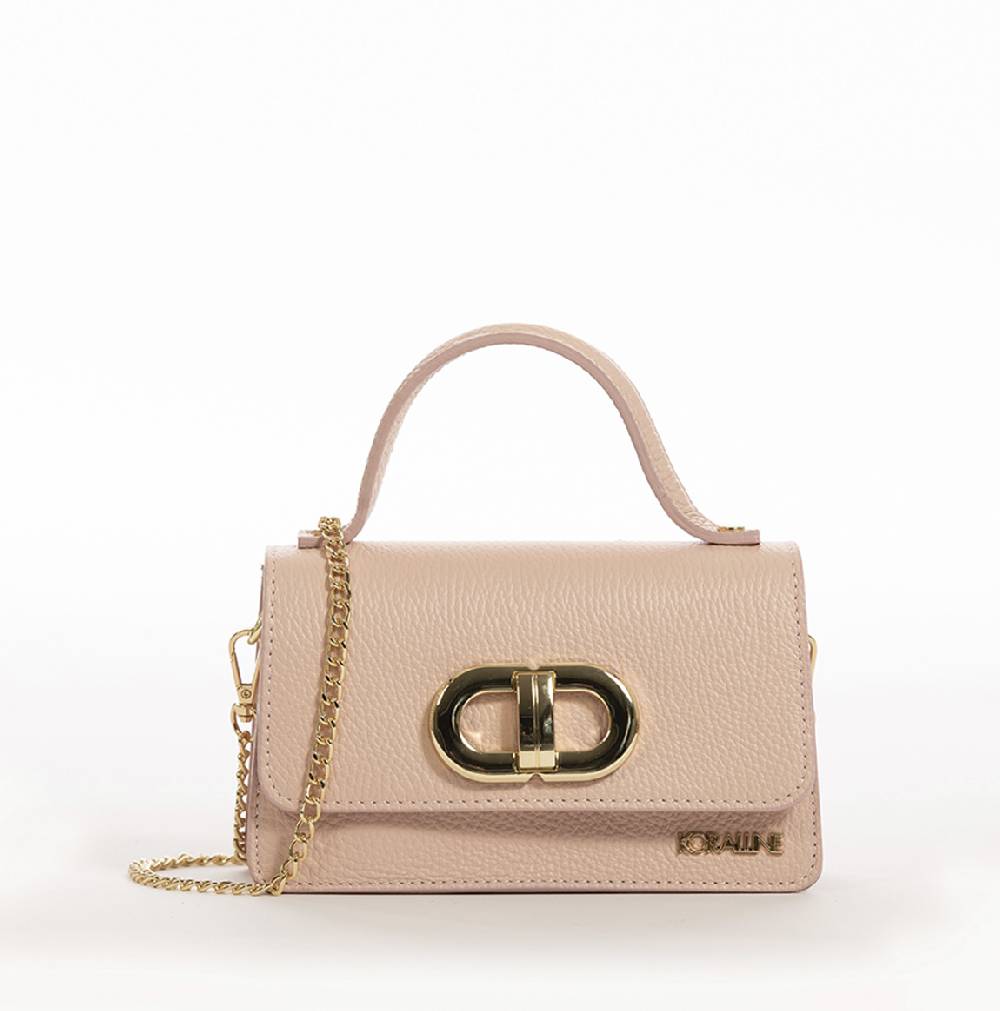 Koralline BORSA A MANO IN PELLE CON FIBBIA IN METALLO Prezzo Ridotto