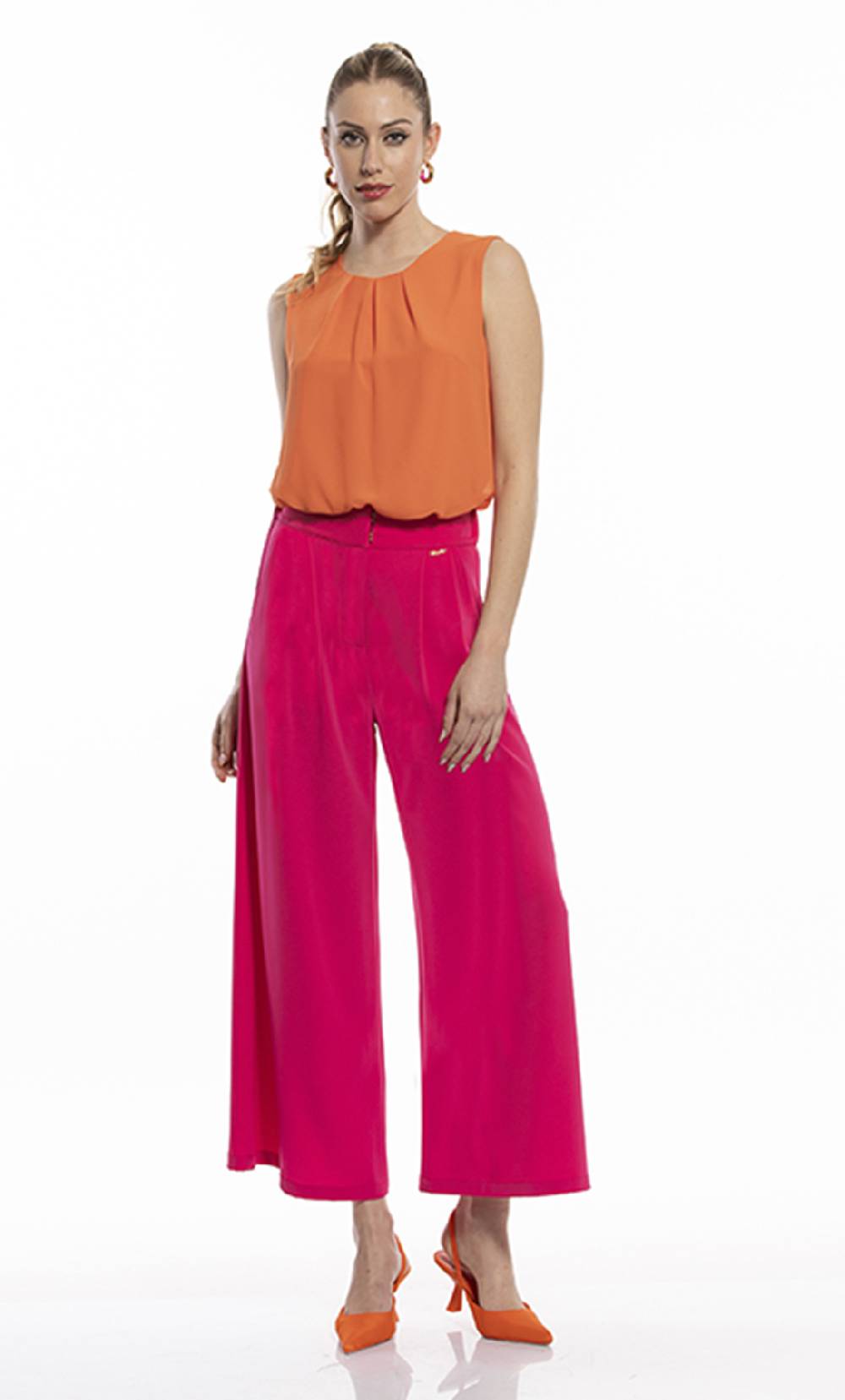 Koralline PANTALONI FLUIDI CROP Moda