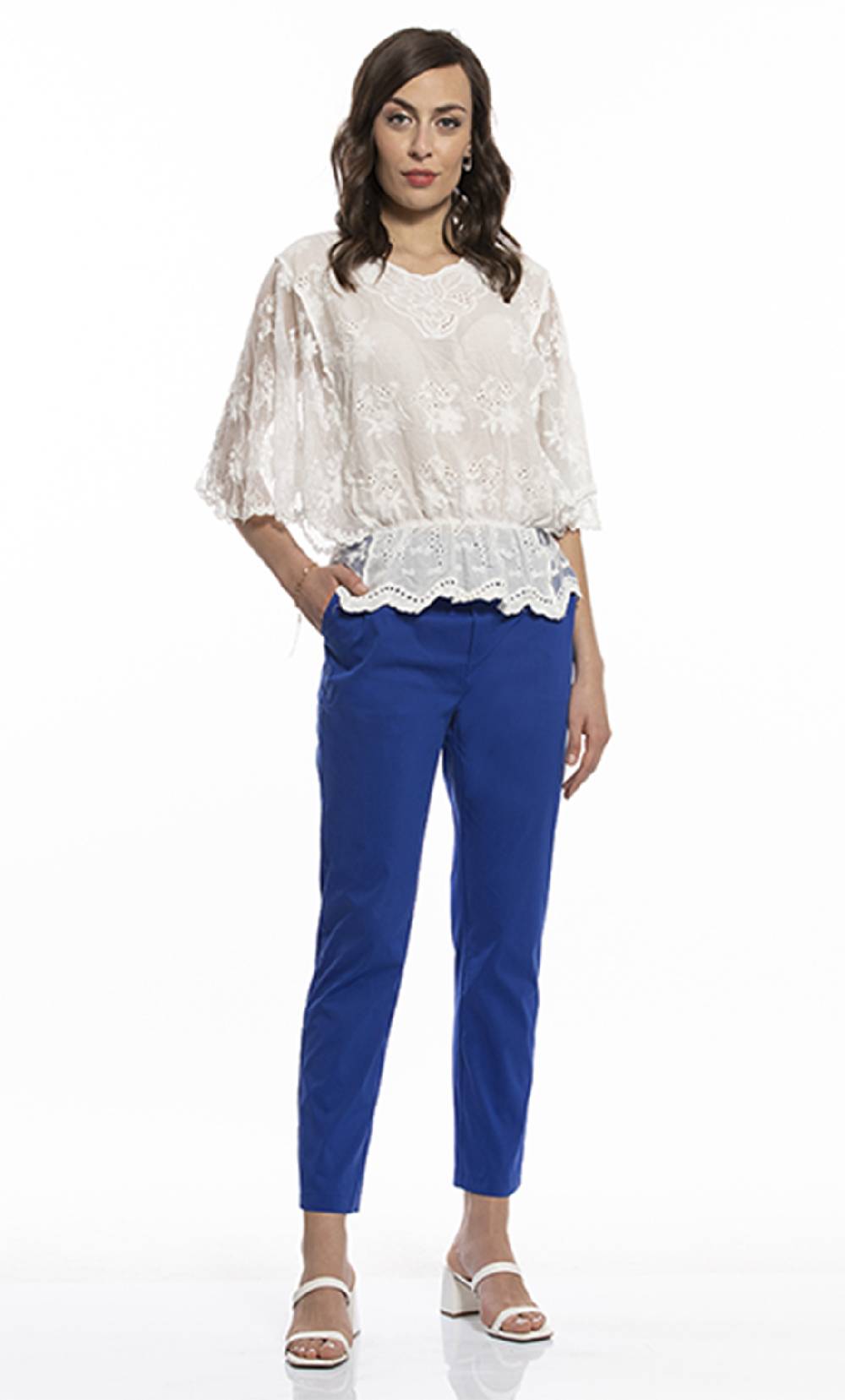 Koralline PANTALONE IN POPELINE CON ELASTICO Italy