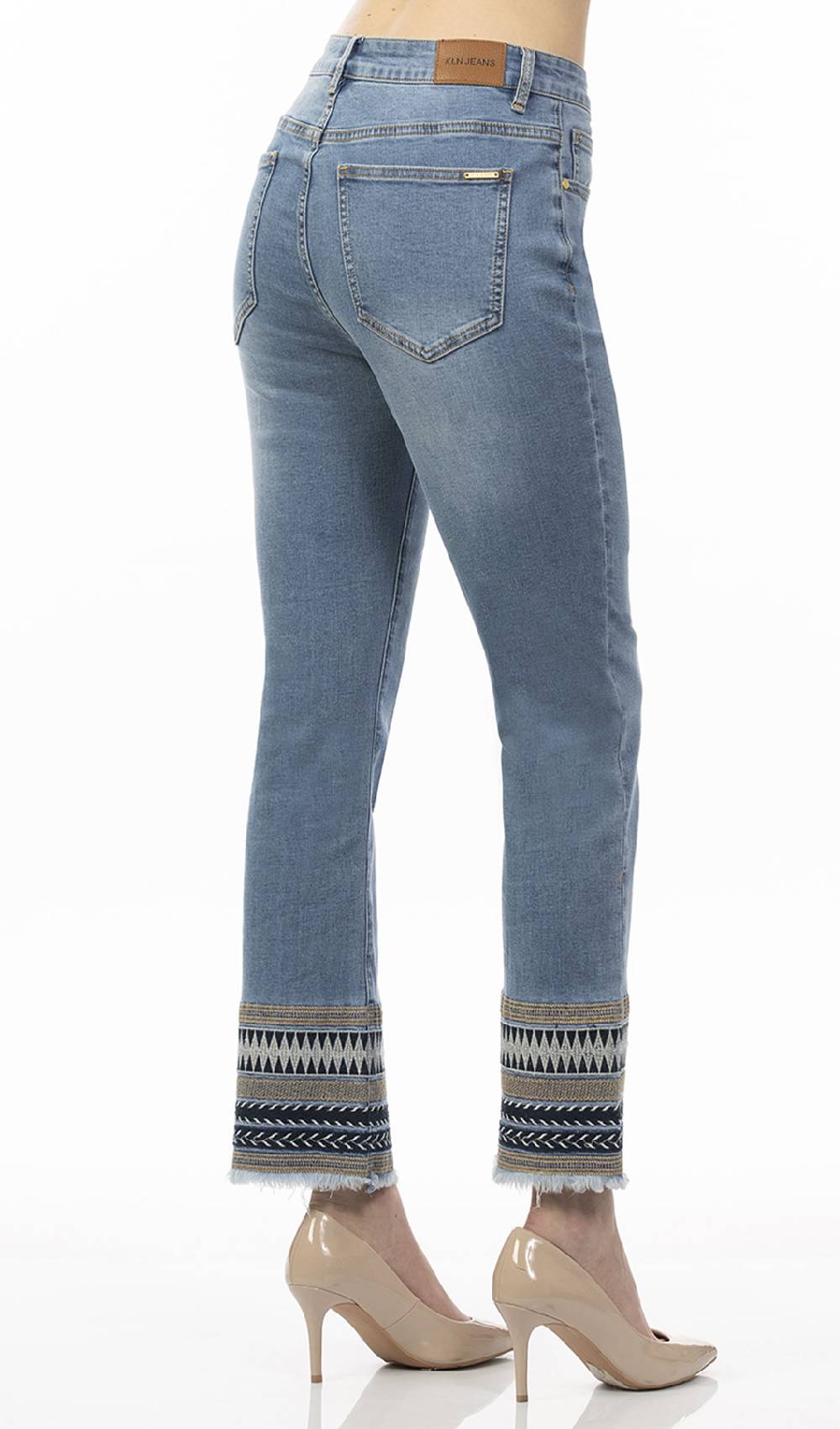 Koralline JEANS CON RICAMO AL FONDO Pezzi Unici