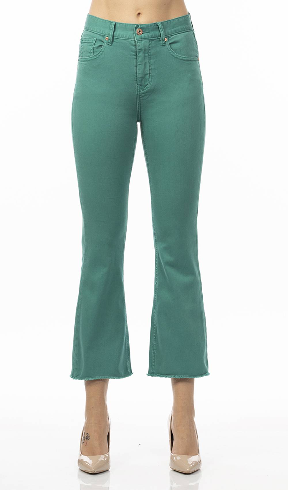 Koralline PANTALONE TINTO CAPO ZAMPETTA CROP Promozione Limitata