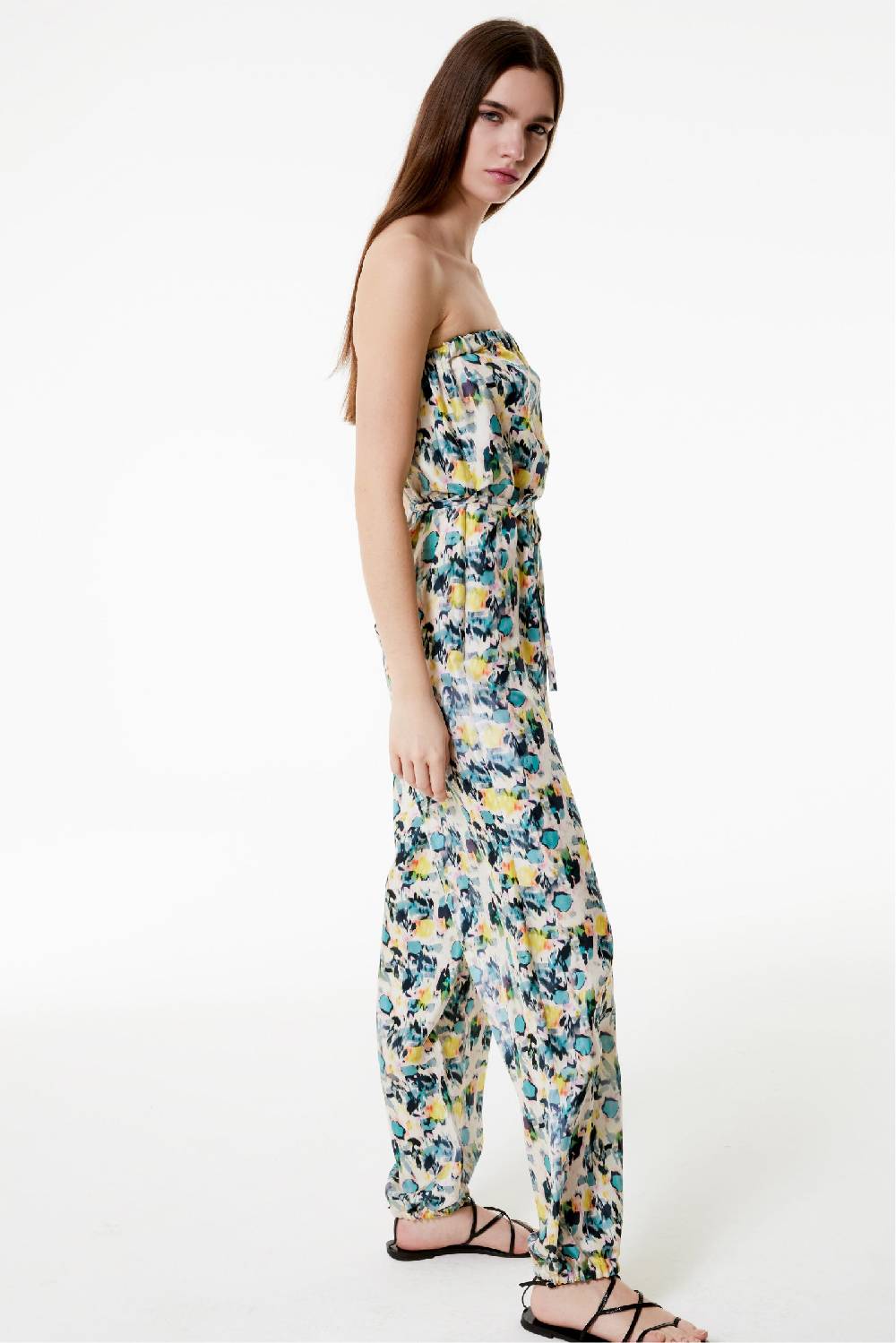 Kristina Ti LIA - Silk jumpsuit Watercolor Nuovo