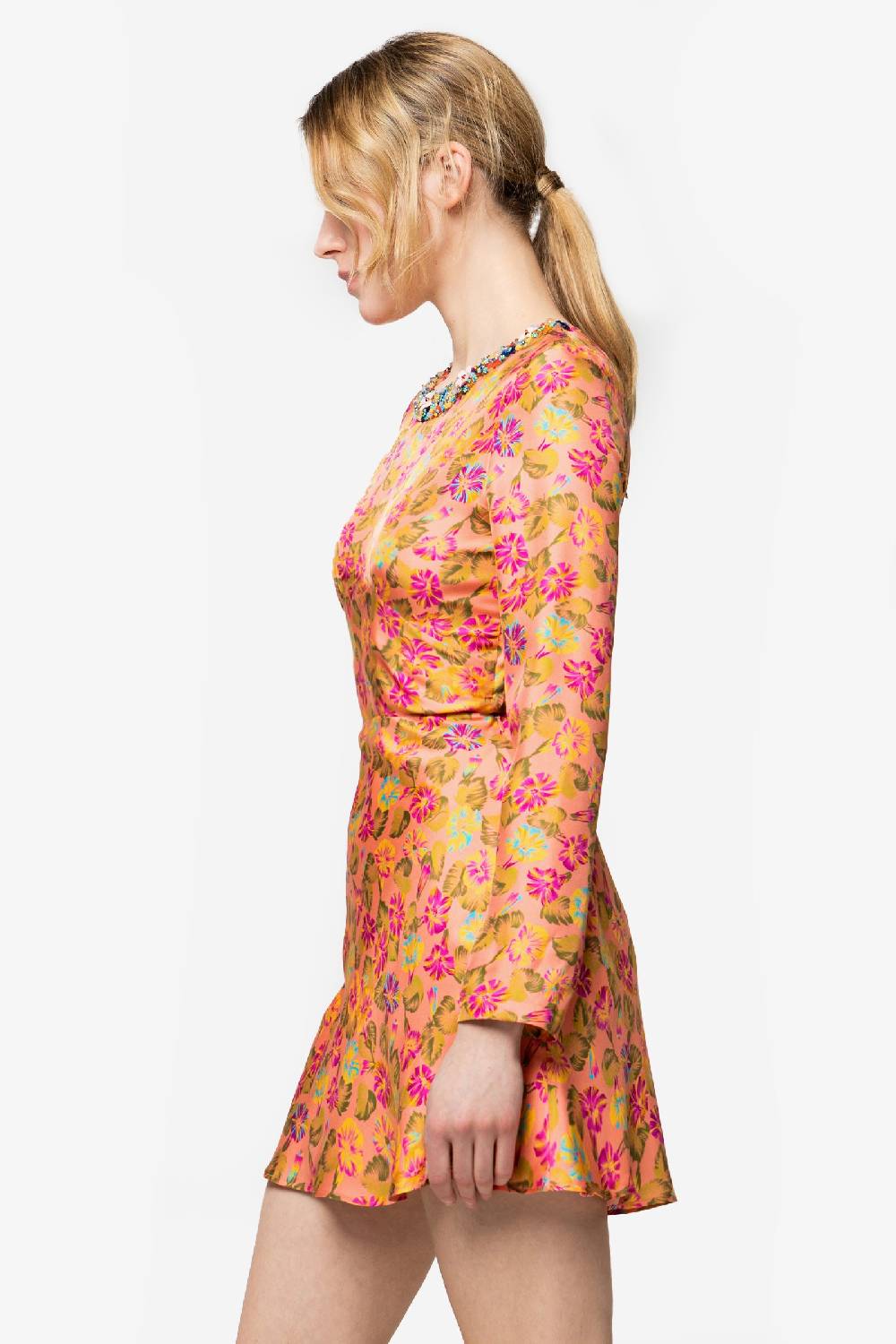 Kristina Ti COLETTE - Mini dress with jewel collar Qualità