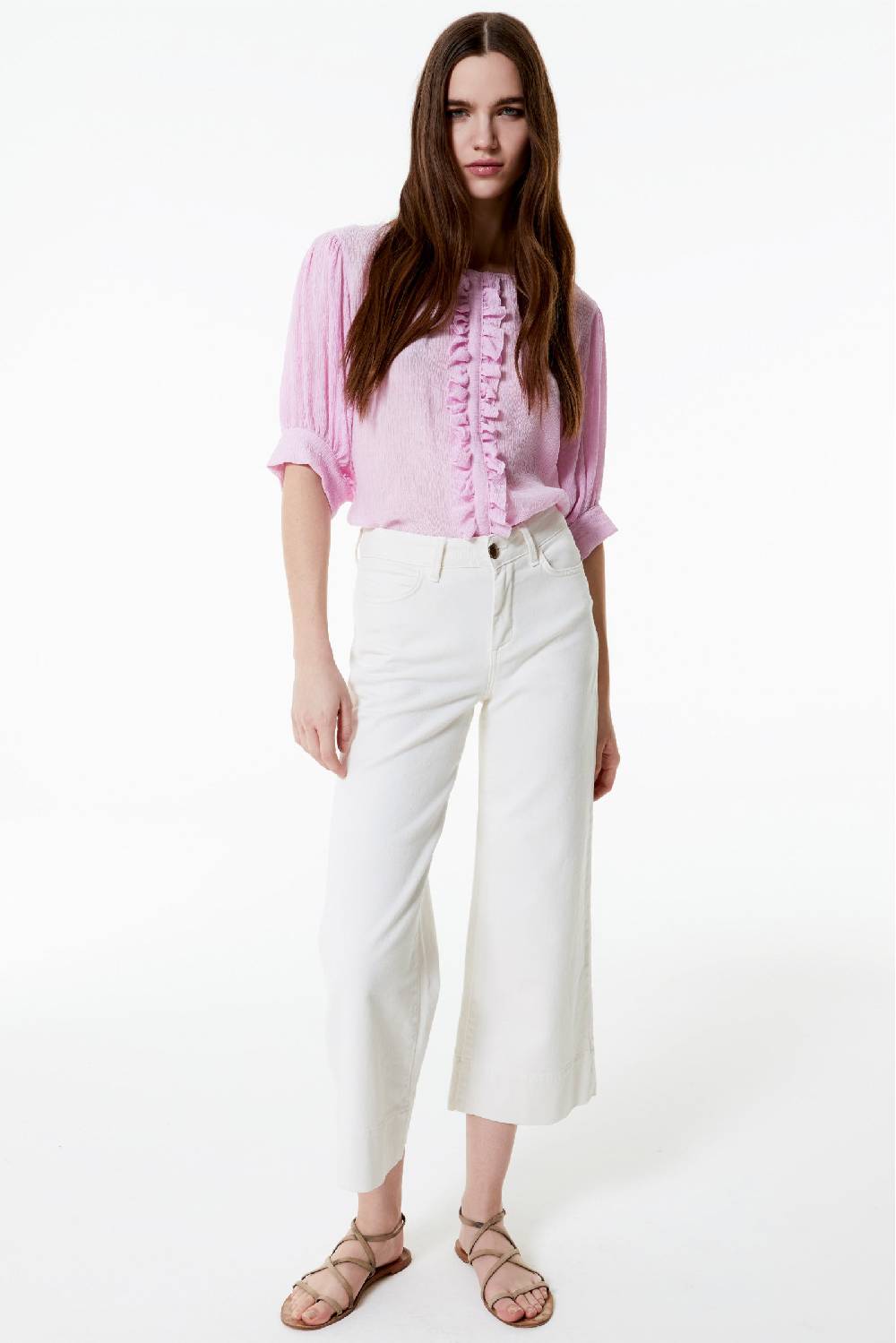 Kristina Ti TEA - Jeans cropped flare Economico