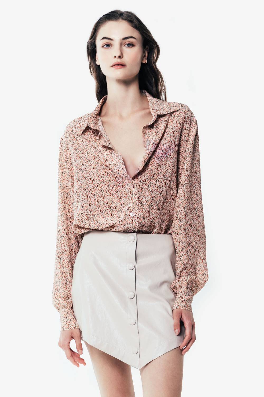 Kristina Ti CAMELIA - Eco-leather miniskirt Offerte