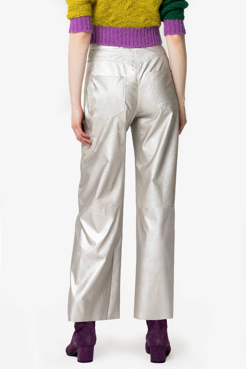 Kristina Ti MARY – Faux leather cargo trousers Nuova