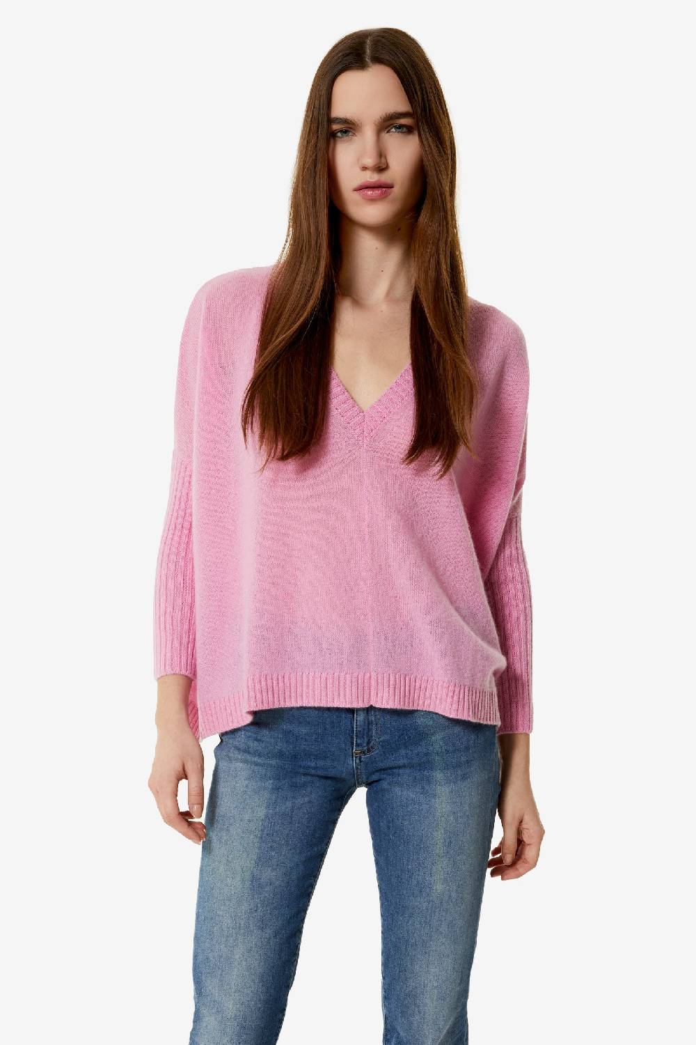 Kristina Ti VALENTINA - Cashmere Poncho Consegna Veloce