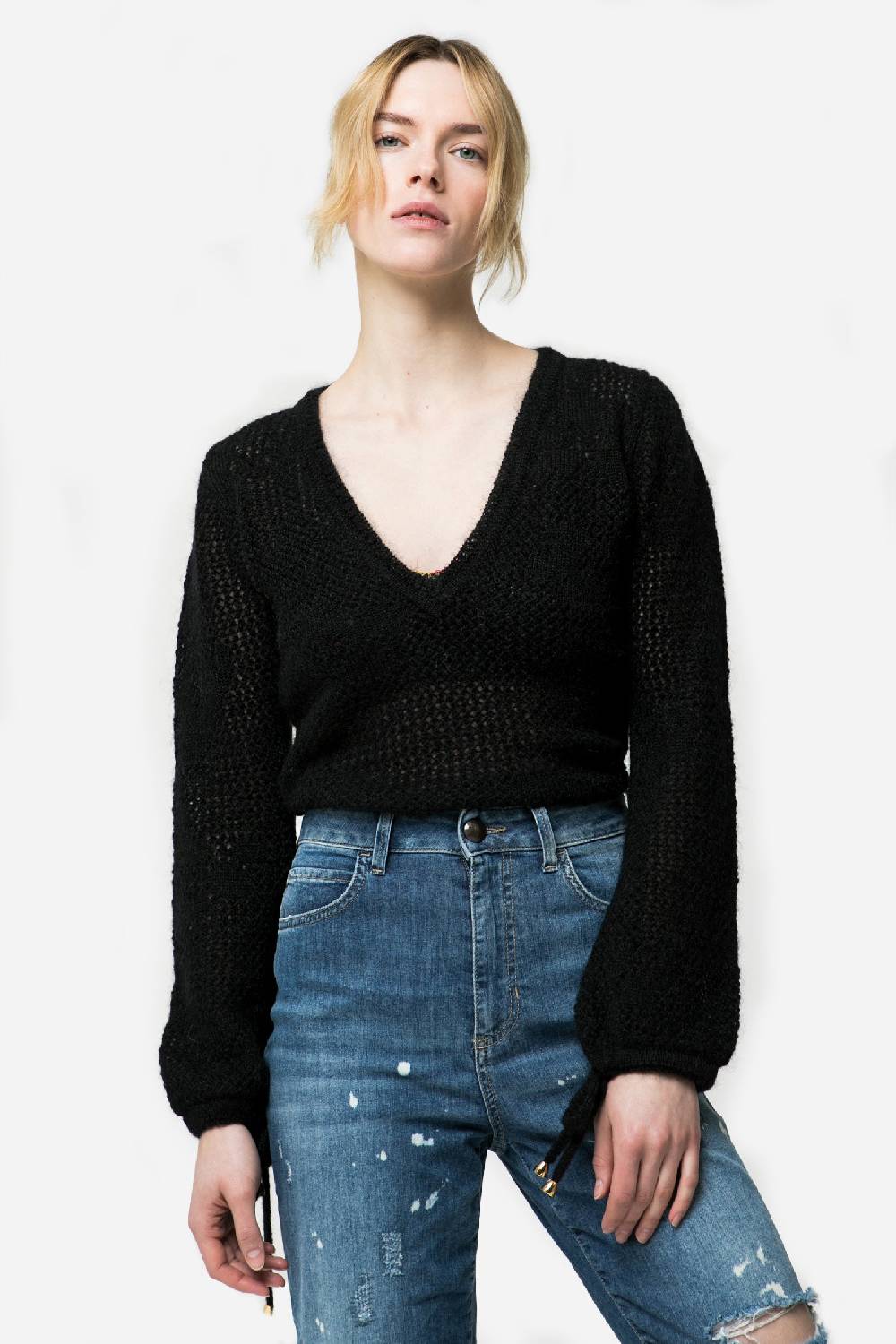Kristina Ti SELENE - Monochrome knitted sweater Comprare a buon mercato