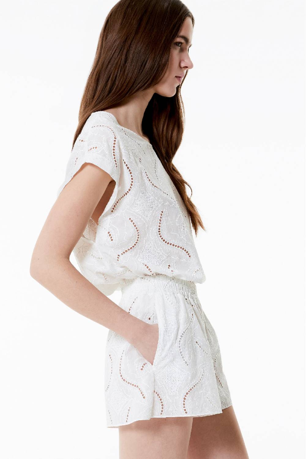 Kristina Ti NATALIE - Cotton blouse Innocence In Vendita