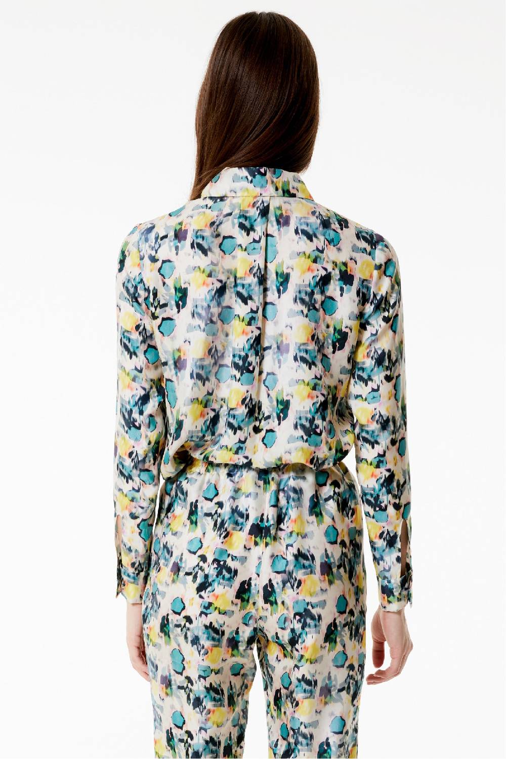 Kristina Ti OTTAVIA - Silk shirt Watercolor Saldi Di Fabbrica