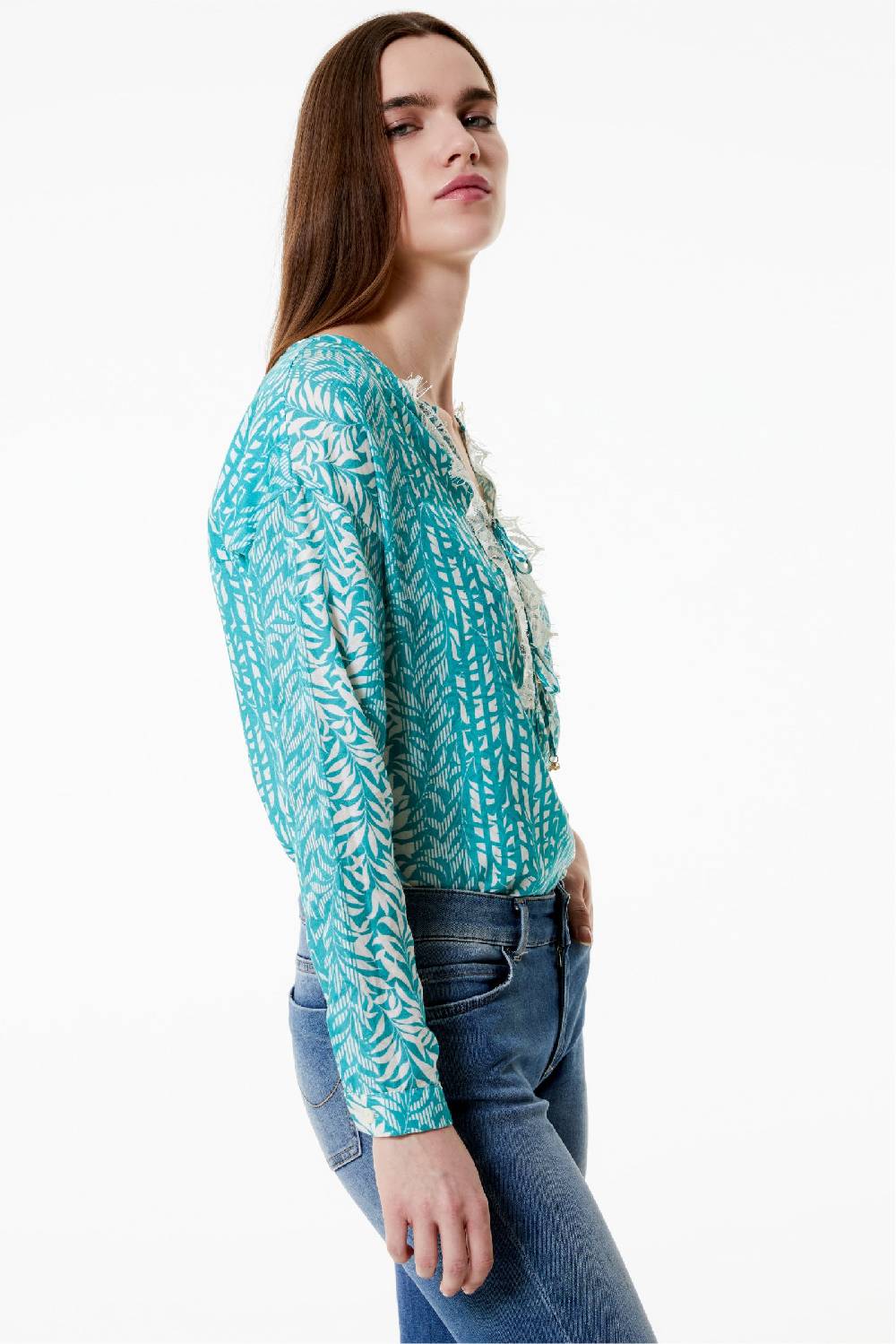 Kristina Ti IRMA - Blouse with laces Bamboo Promozione Limitata