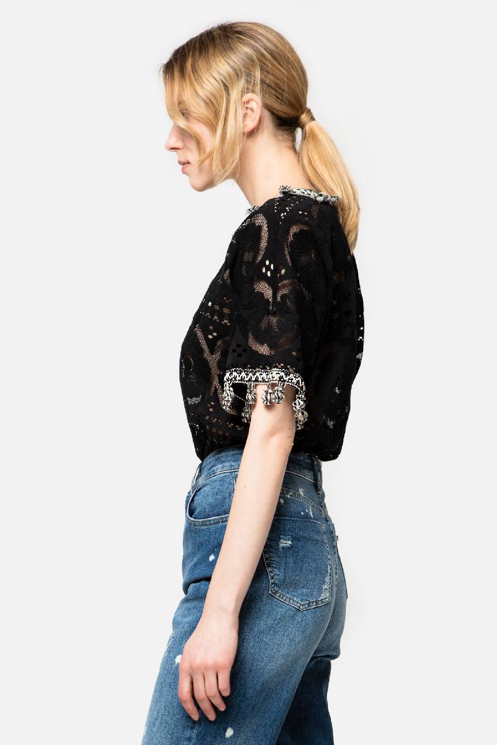 Kristina Ti ALTHEA - Short sleeve lace blouse Shopping Online