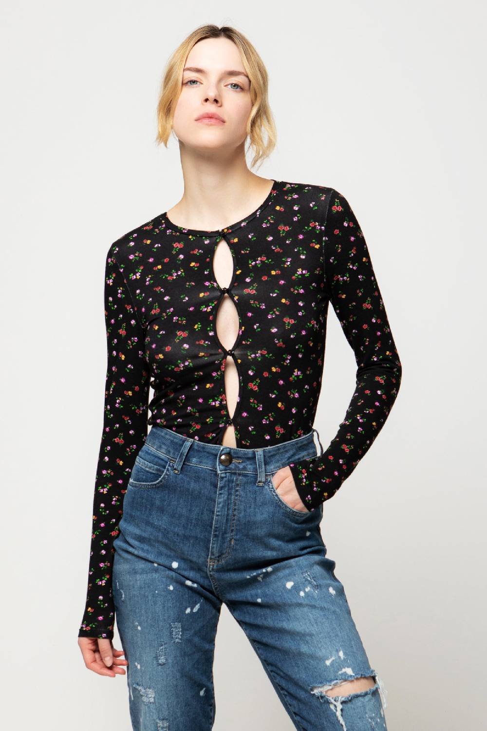 Kristina Ti OLIMPIA - Microflower jersey T-shirt Novità