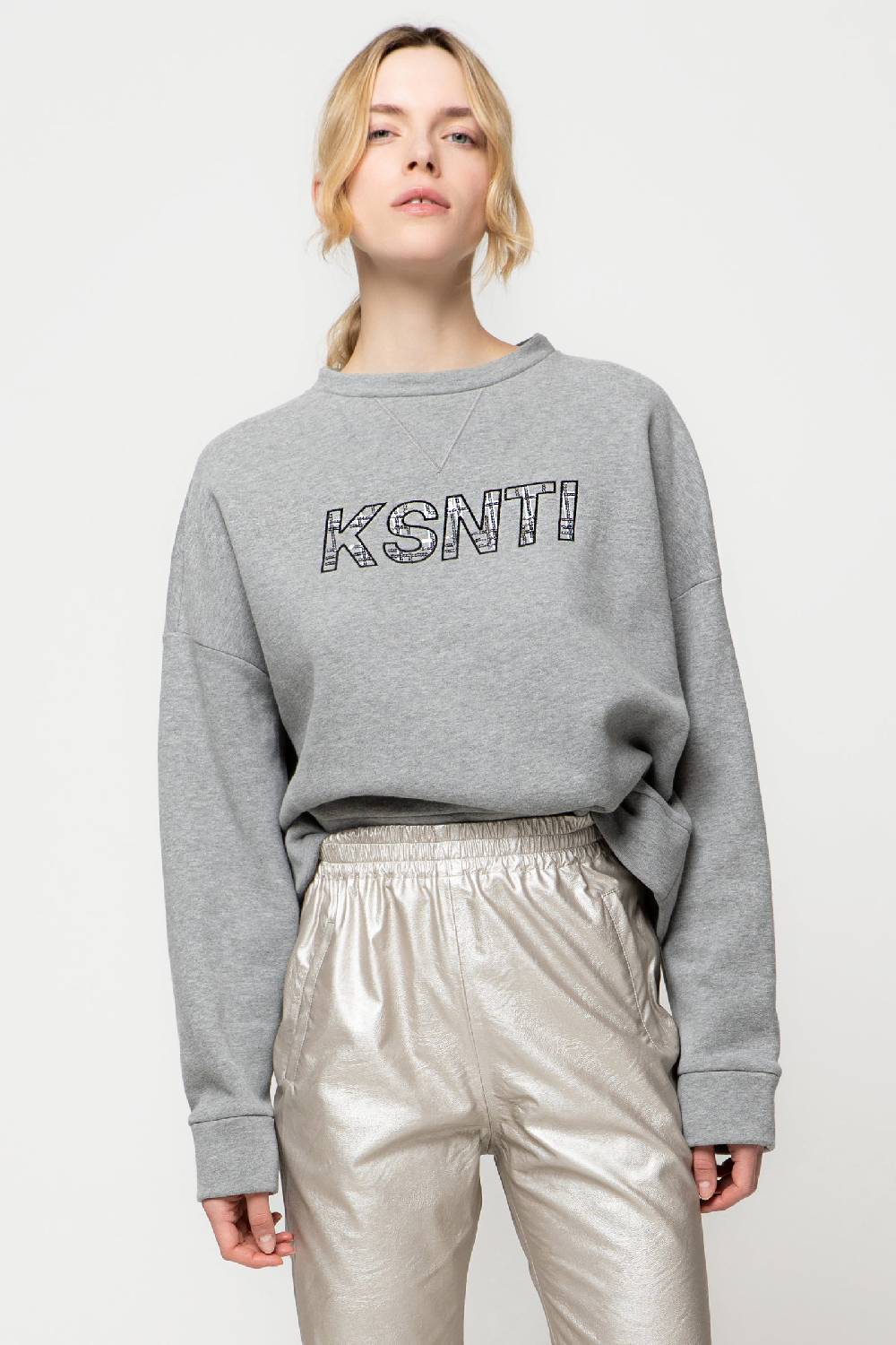 Kristina Ti HARPER - Silver sweatshirt Outlet