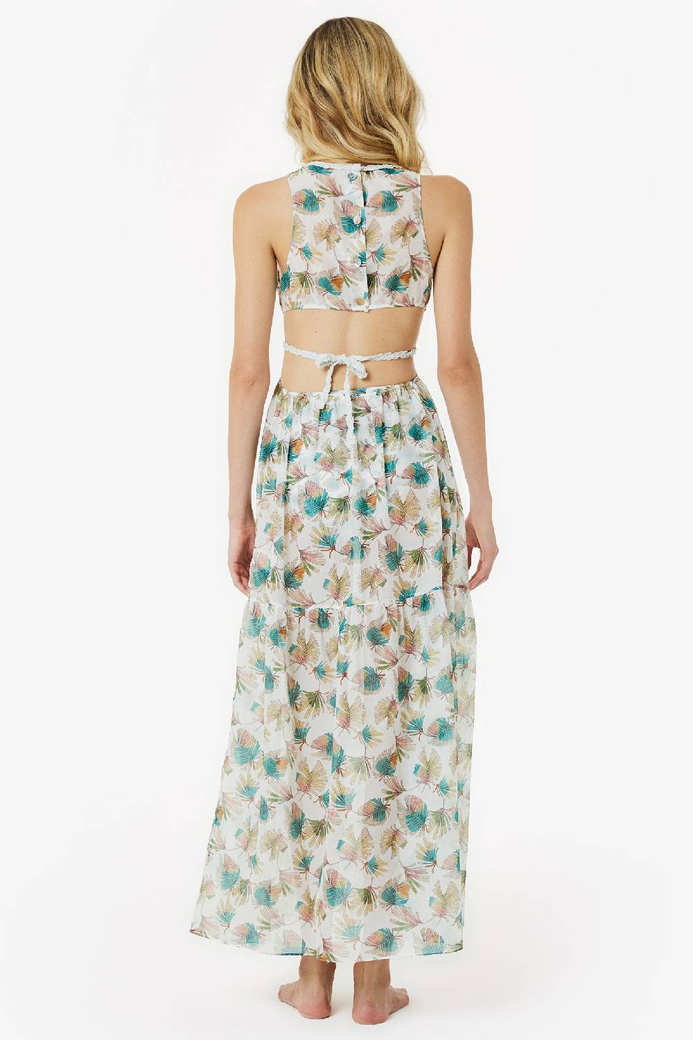 Kristina Ti FLORA - Cut-out dress Foliage Negozi Online