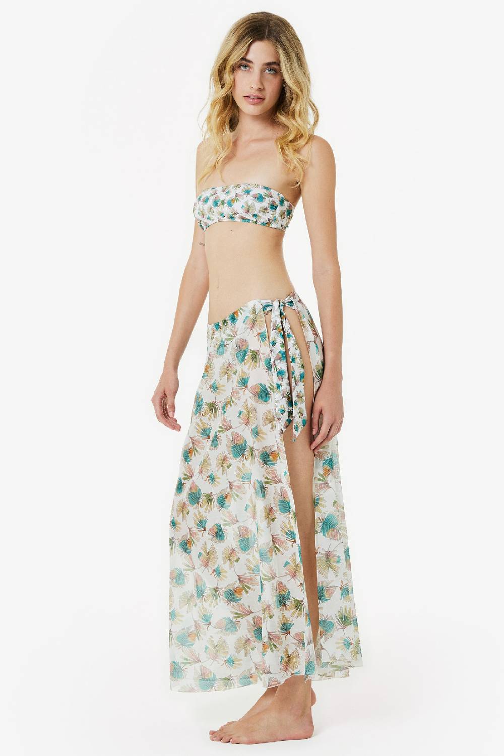 Kristina Ti TULLIA - Pareo skirt Foliage Promozione Limitata