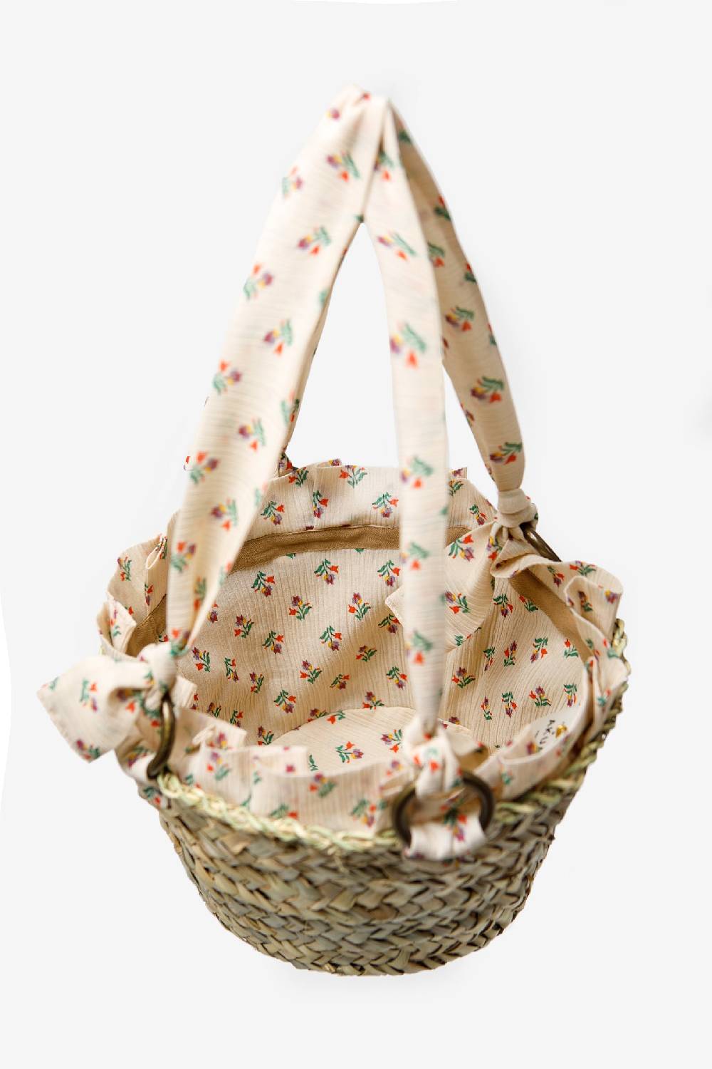 Kristina Ti CAPRI - Microflower mini straw bag In Vendita
