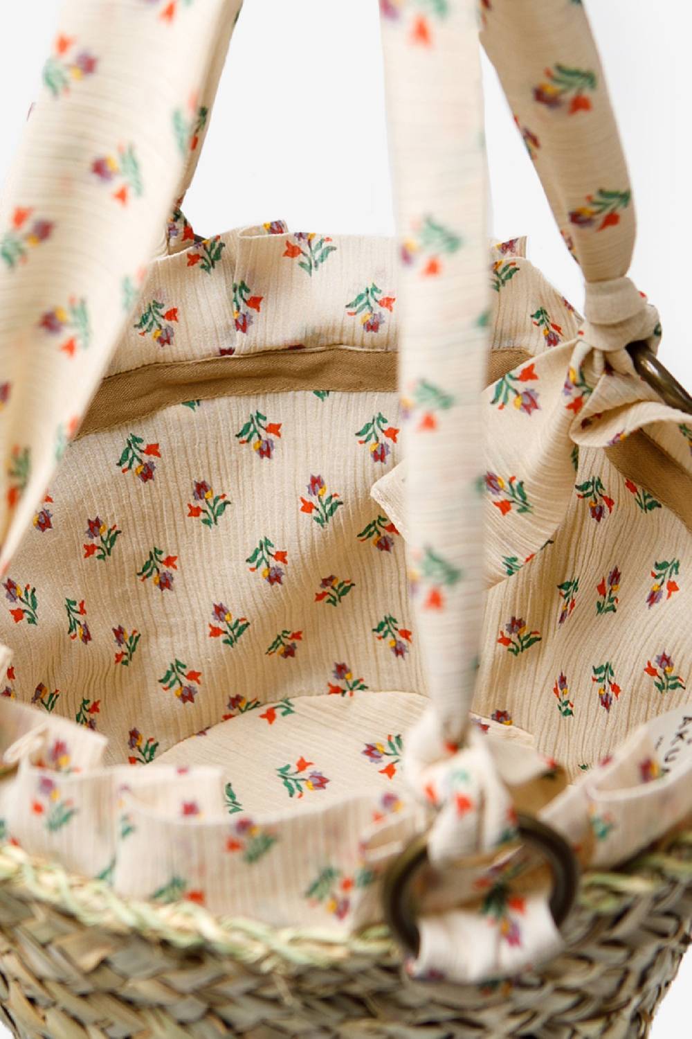Kristina Ti CAPRI - Microflower mini straw bag In Vendita