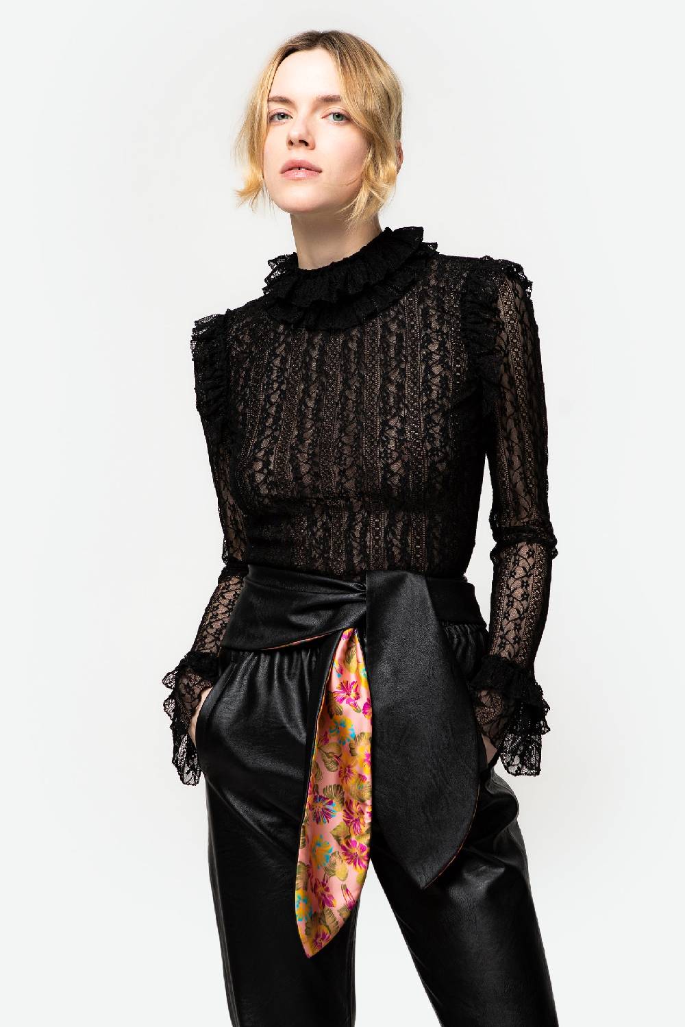 Kristina Ti MICHELLE - Two-tone eco-leather belt Nuova