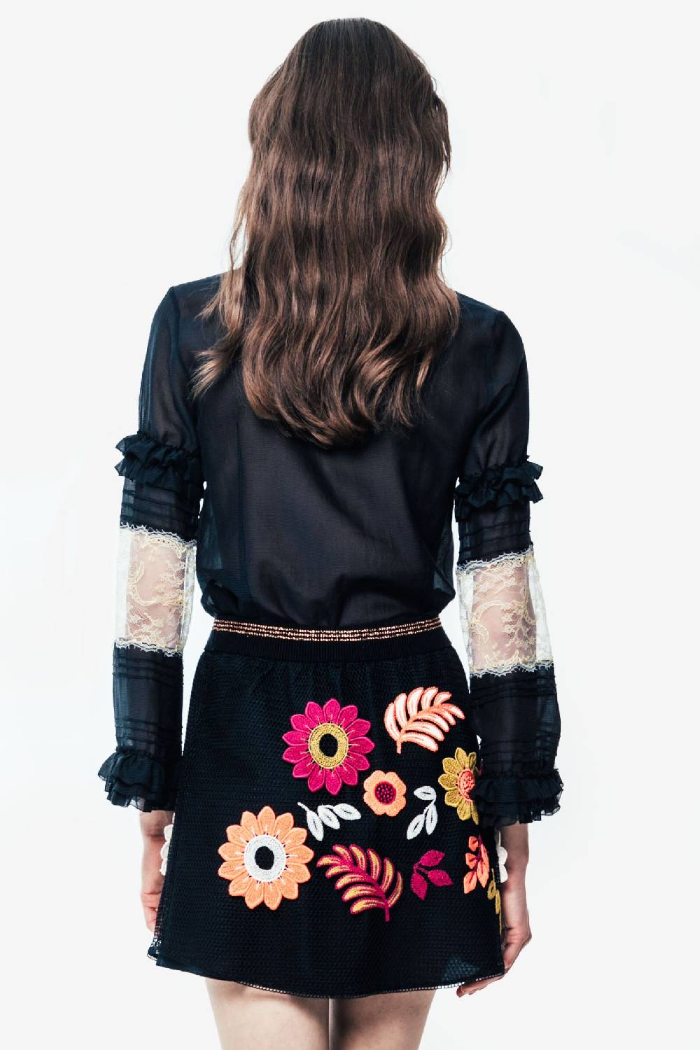 Kristina Ti ANDREA - Blouse with lace Italy