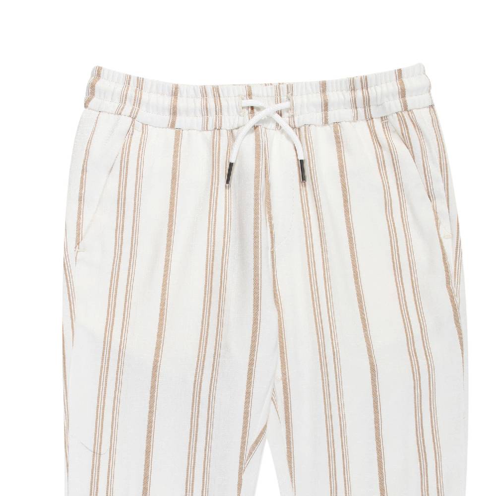 Nupkeet Pantalone Lungo Beige e Bianco – Occhiata Saldi Di Fabbrica