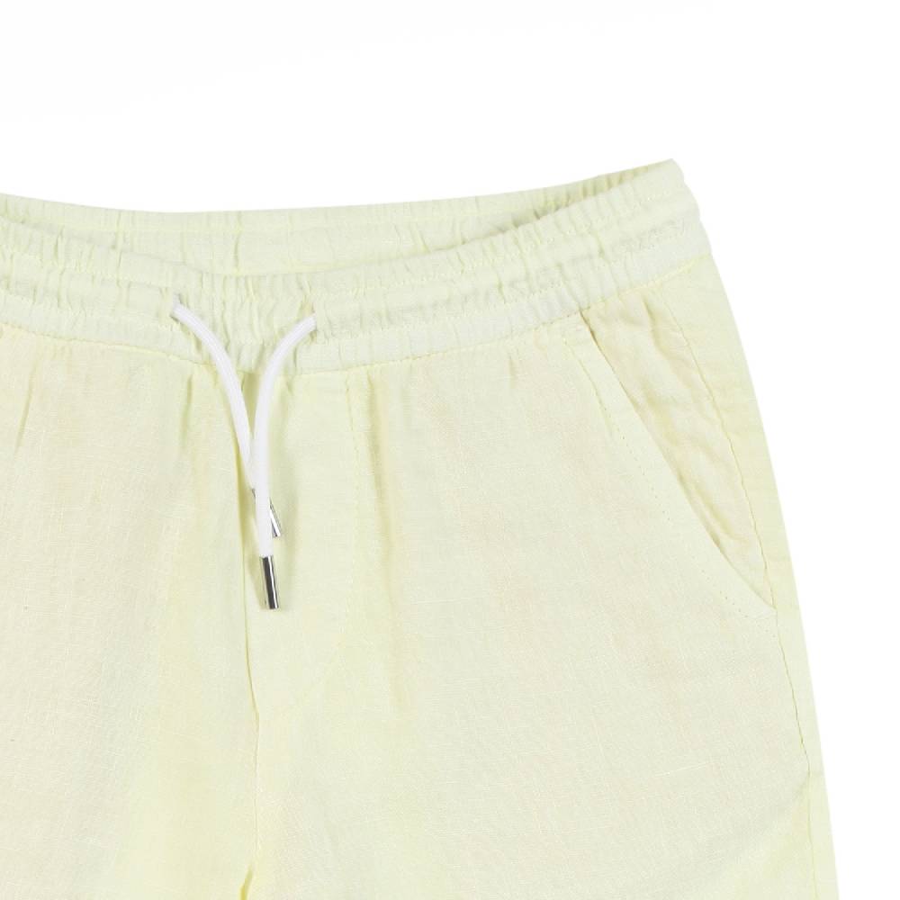 Nupkeet Bermuda Giallo In Lino – Cucolo Italy