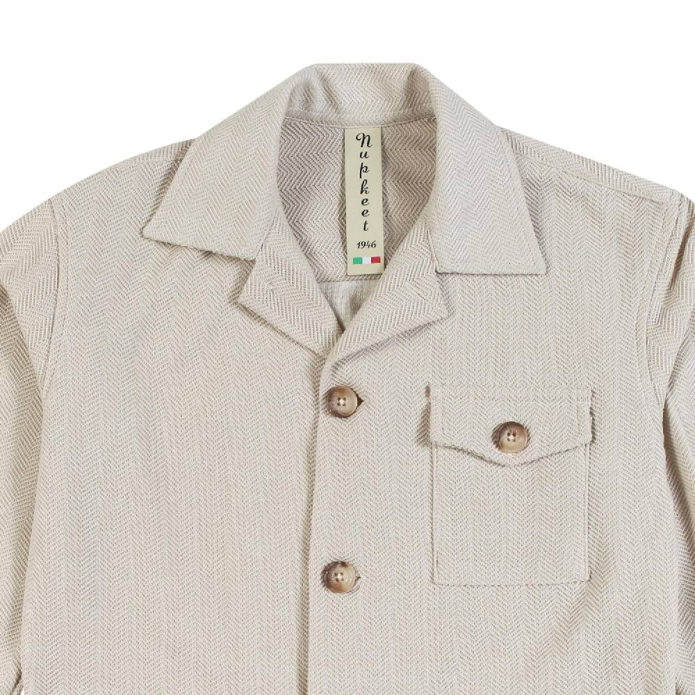 Nupkeet Giacca Beige Collo Italiano – Acciuga Acquista Ora