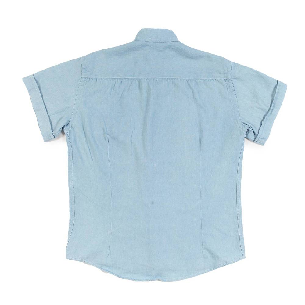 Nupkeet Camicia Collo Coreano Celeste – Tamburo Consegna Veloce