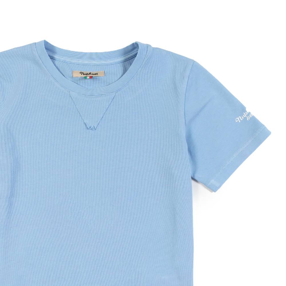 Nupkeet Maglia girocollo celeste – Carango Vendita Economica