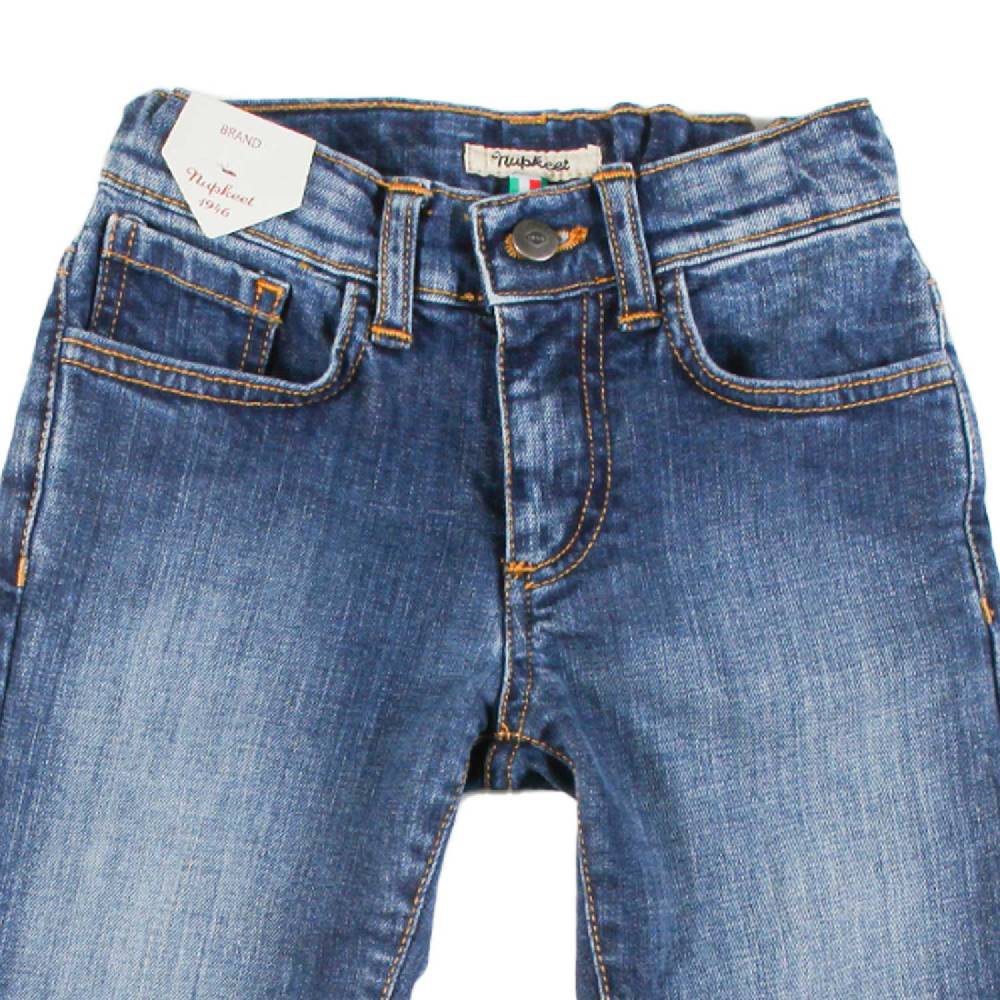 Nupkeet Pantalone 5 Tasche in Denim Blu – Grupio Pezzi Unici