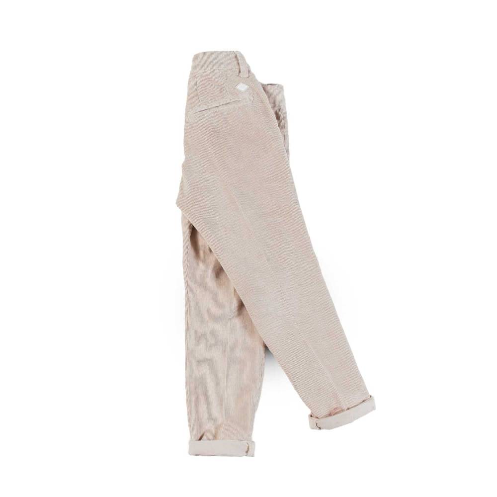 Nupkeet Pantalone con Pinces in Velluto Operato Stretch – Vattern Shopping Online