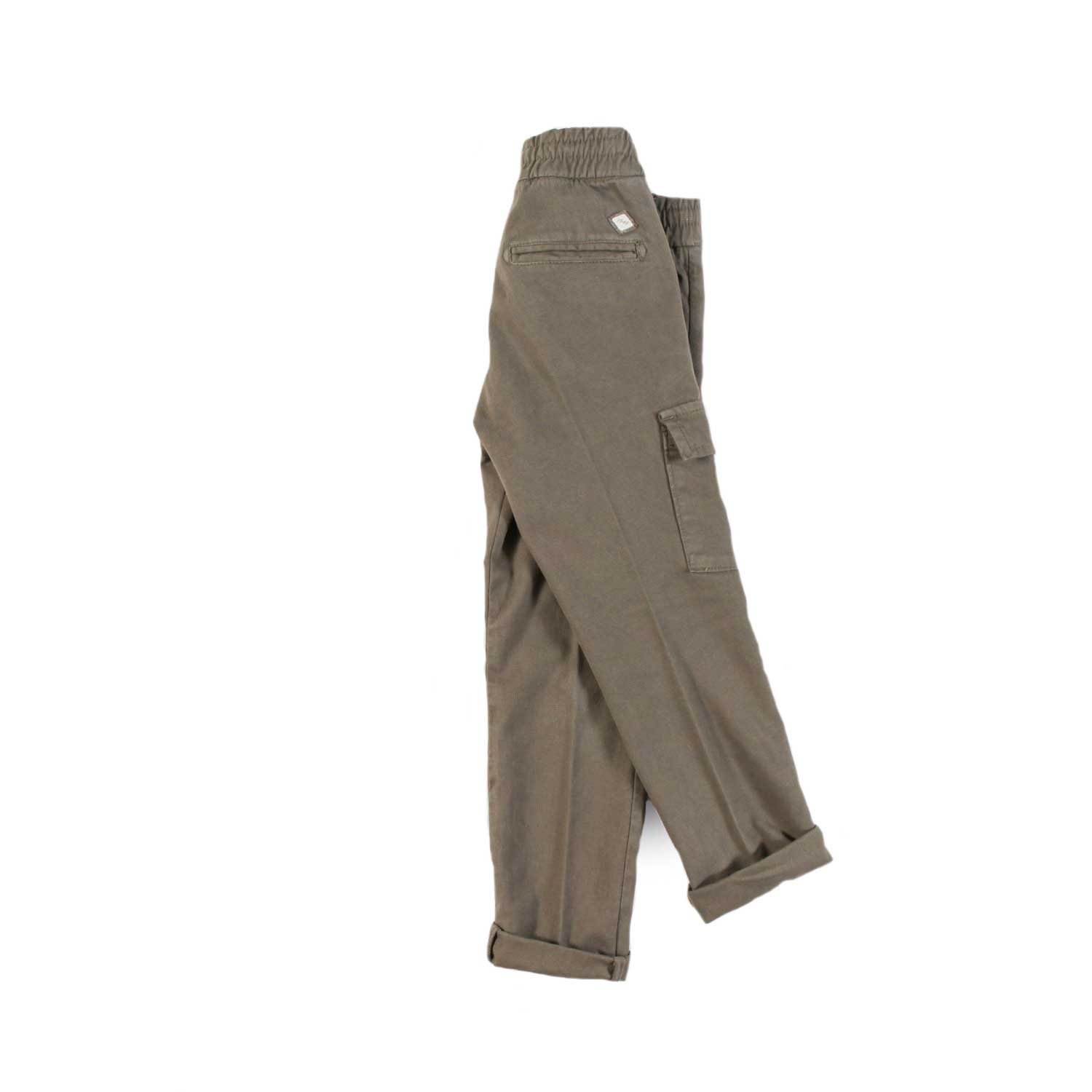 Nupkeet Pantalone con Tasconi e Coulisse in Operato Stretch – Toblino Prezzo Ridotto