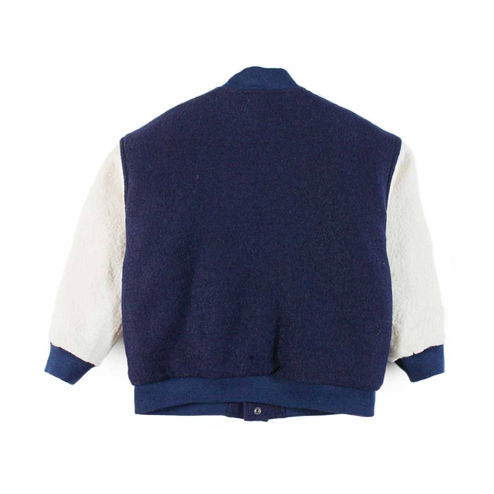 Nupkeet Bomber Bicolore con Patch in lana cotta – Castello Online