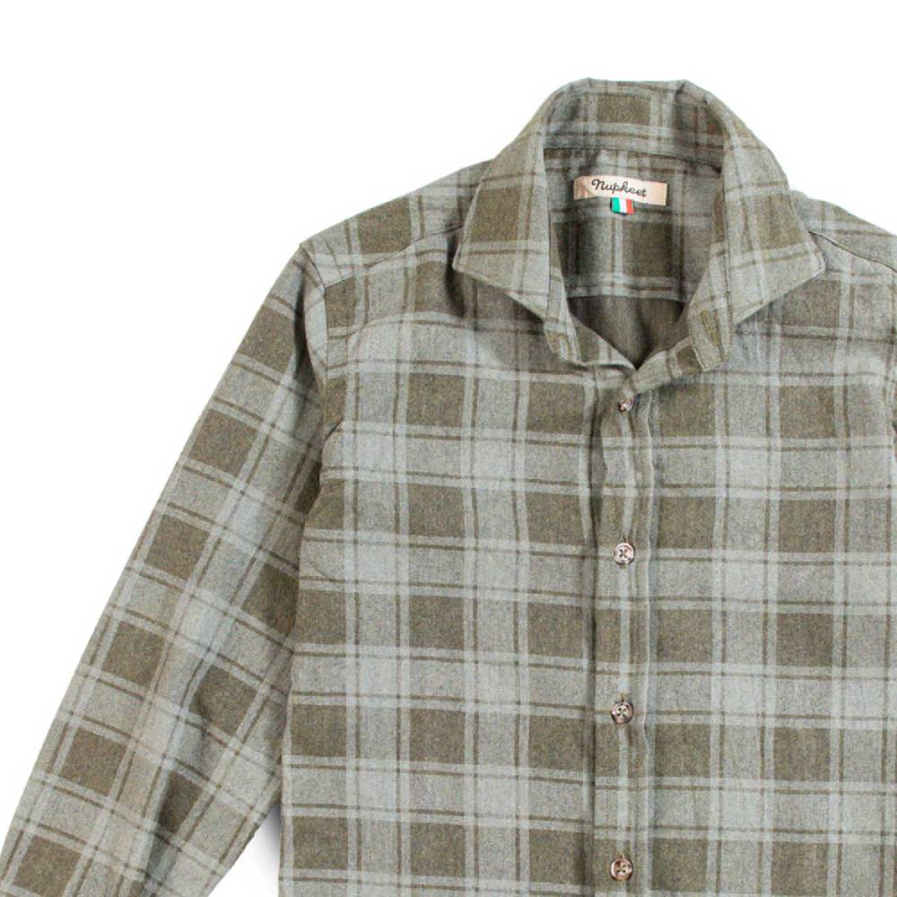 Nupkeet Camicia in Flanella Stampata – Mezzola Vendite Flash