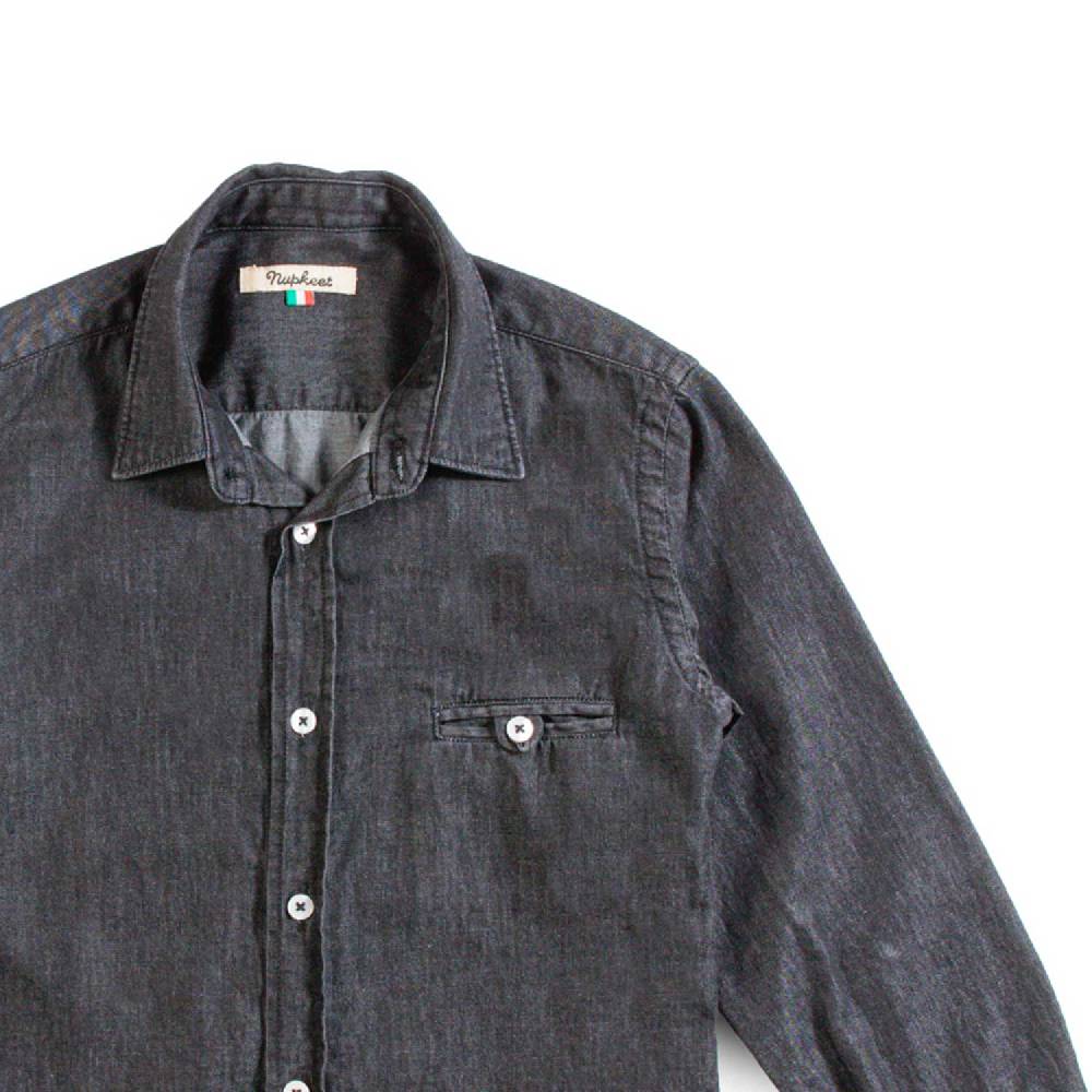 Nupkeet Camicia in Chambray nero – Morello Moda