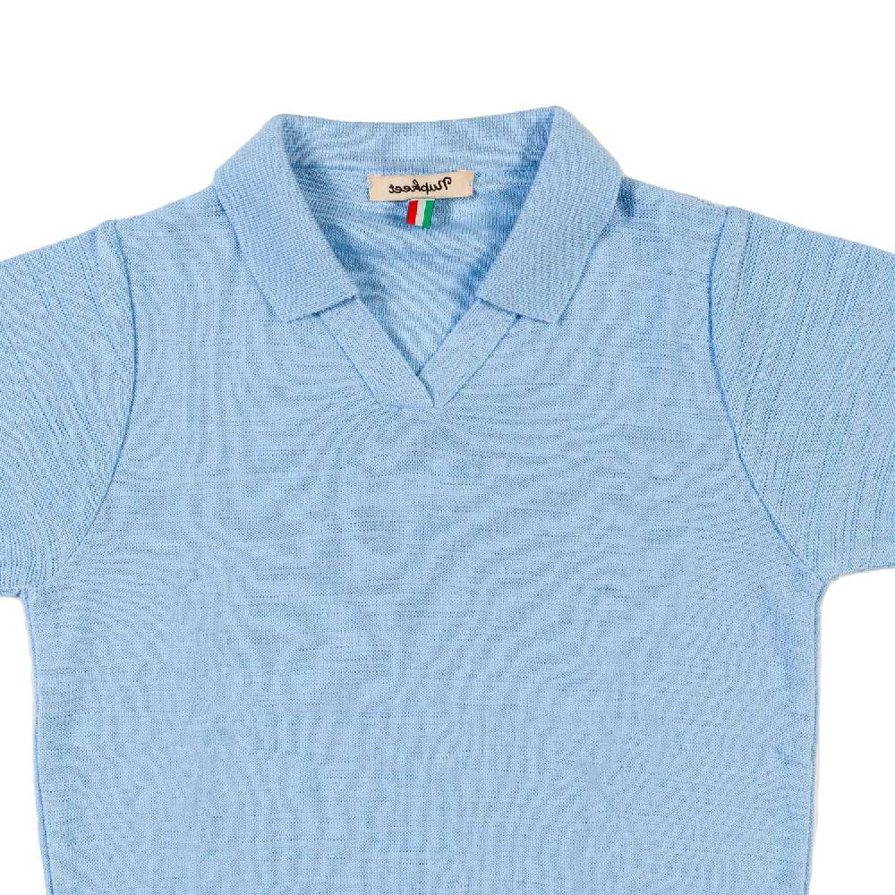 Nupkeet Polo tricot azzurro cielo Taranto Outlet