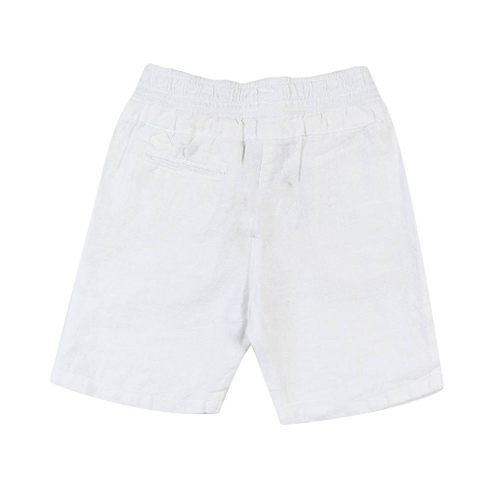 Nupkeet Bermuda lino bianco Napoli Presa