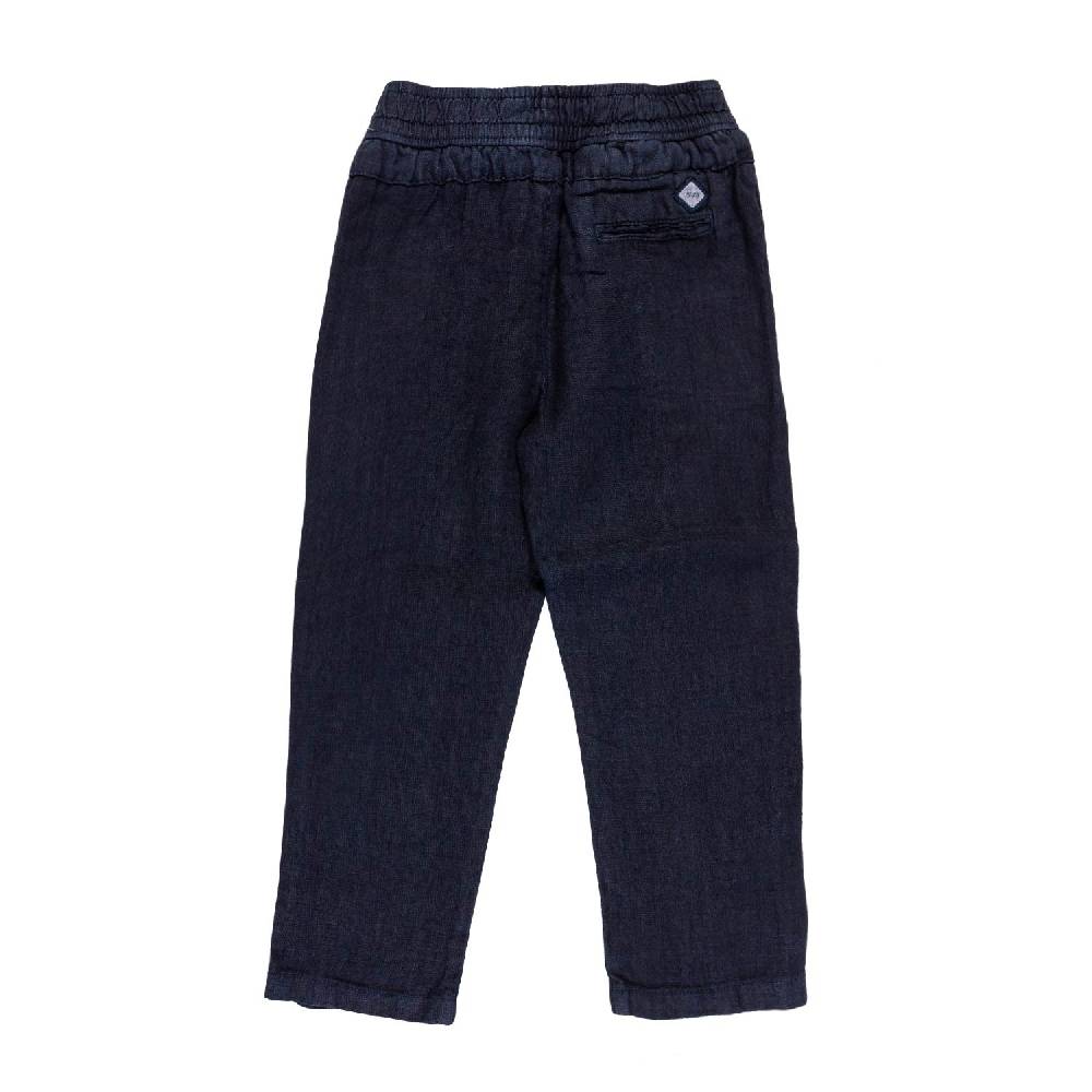 Nupkeet Pantalone lino blu navy Milano Sconto