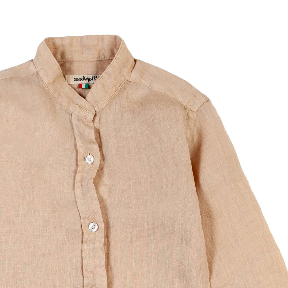 Nupkeet Camicia coreana lino nocciola Catanzaro Negozio
