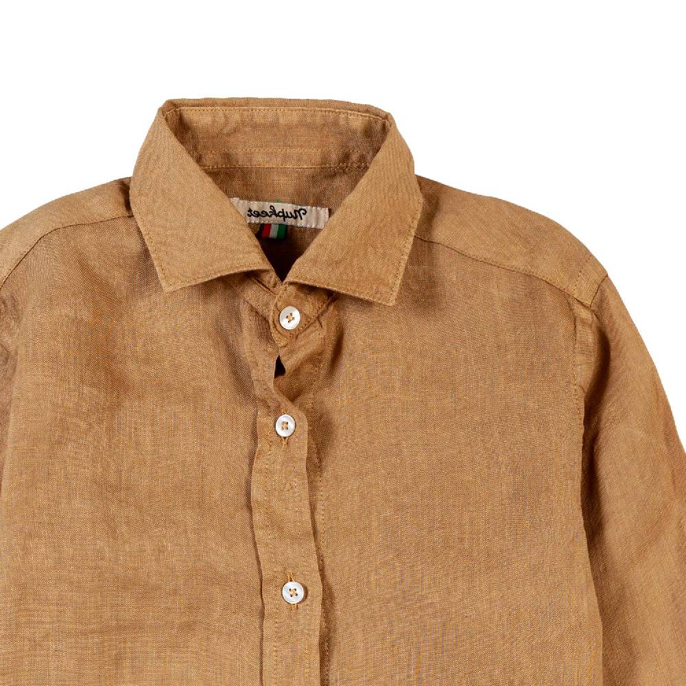 Nupkeet Camicia lino beige sabbia La Spezia In Saldo