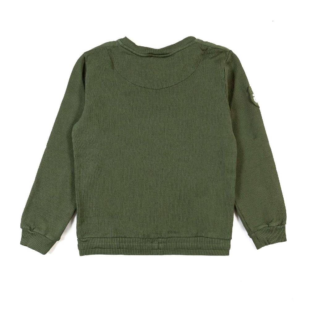 Nupkeet Felpa girocollo verde militare Bologna Pezzi Unici