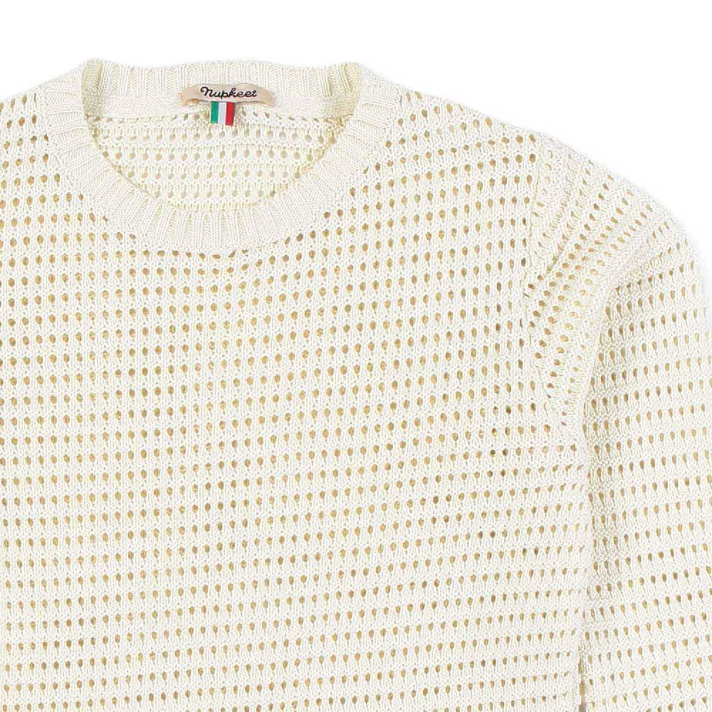 Nupkeet Pullover tricot bianco panna Pistoia Affare Del Giorno