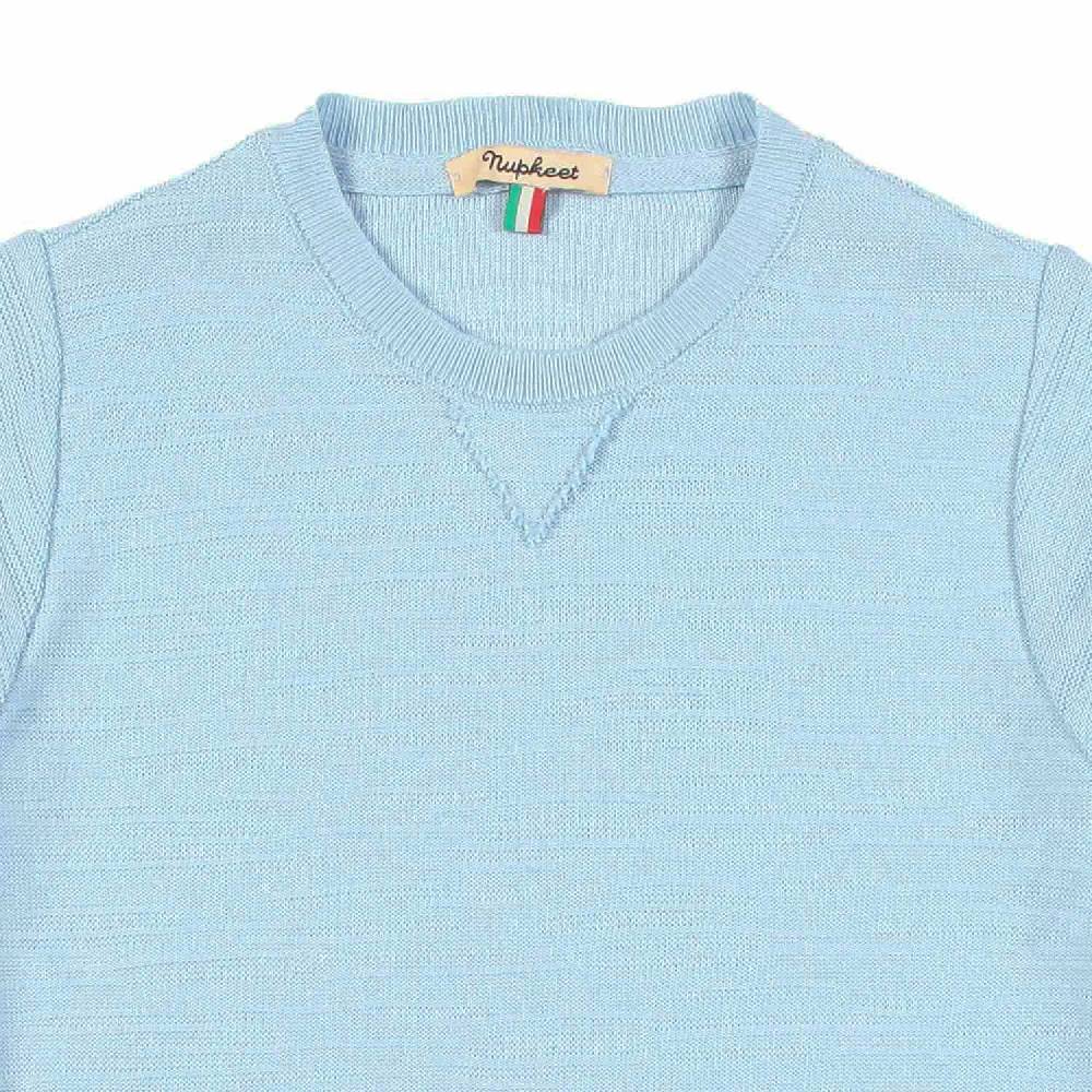 Nupkeet T-shirt tricot azzurro cielo Fano Sottocosto