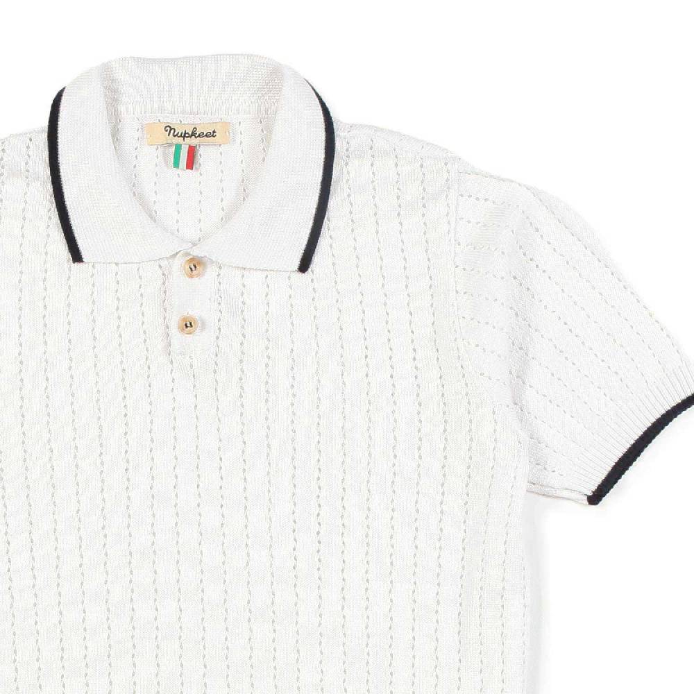 Nupkeet Polo tricot bianca e blu Gela Nuovi prodotti