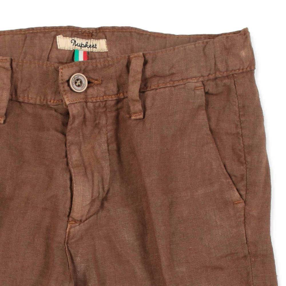 Nupkeet Bermuda lino marrone cacao Bergamo Pezzi Unici